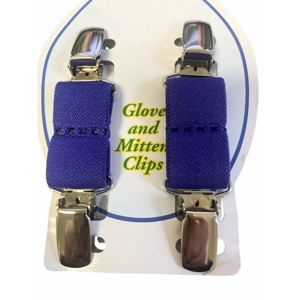 Children's Clip-on Glove and Mitten Keepers (One Set of Clips) -Dark PUrple